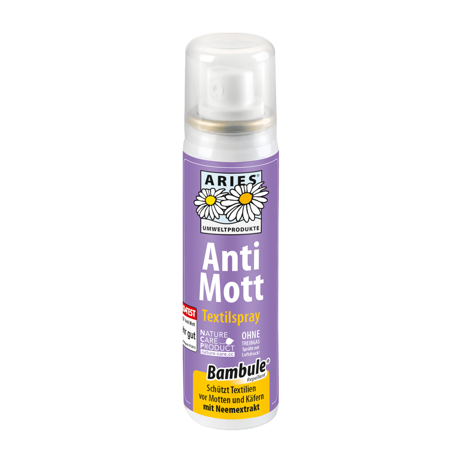 ARIES Anti Mott Spray Natürlicher Mottenschutz zum Aufsprühen auf die Kleidung,