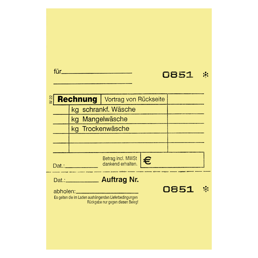 Annahmeblock W22 gelb num. von 1-1.000
