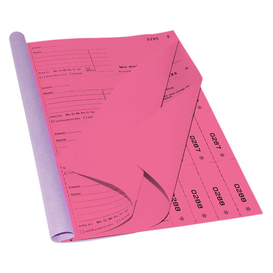 Annahmebuch V 1003 rosa 3x50 Blatt, 5 Bücher