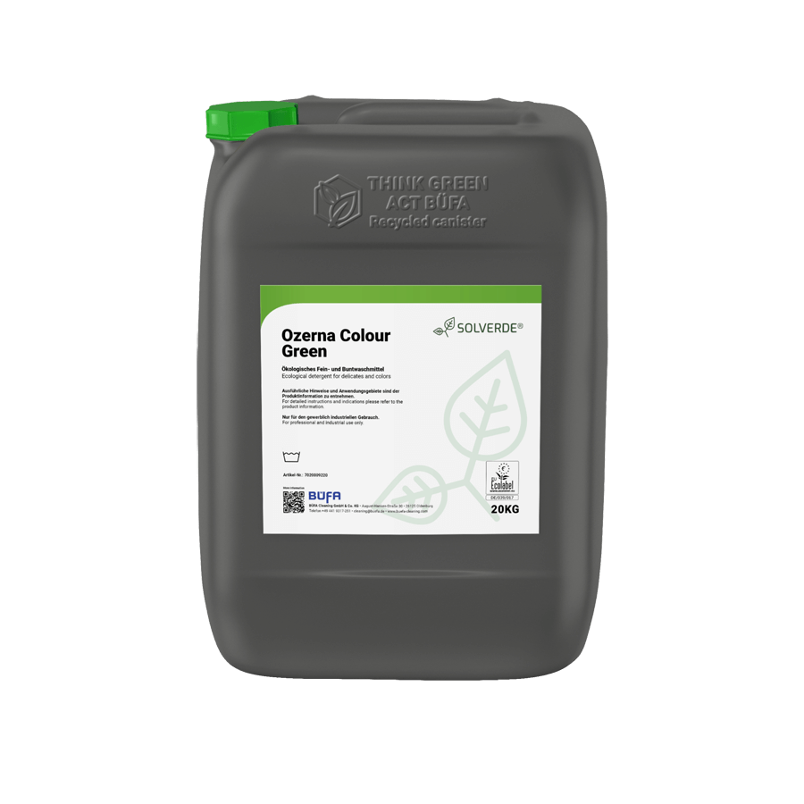 BÜFA OZERNA COLOUR GREEN, 20 kg (Wasser) Buntwaschmittel ohne Bleiche 30°C-60°C