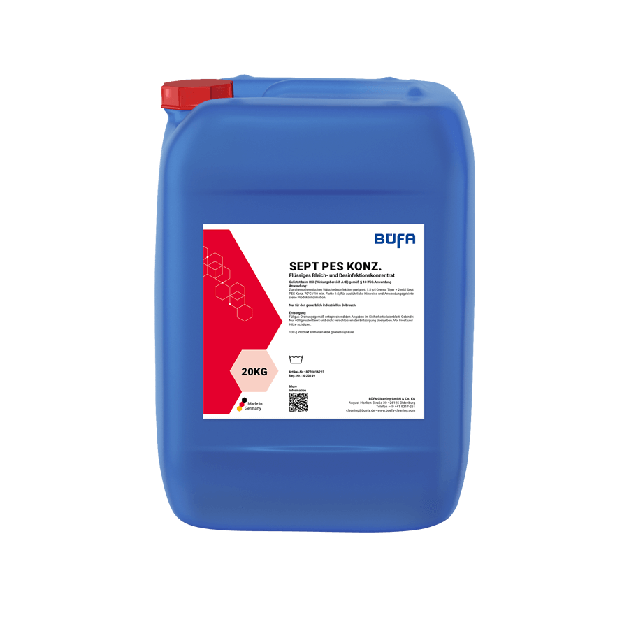 BÜFA SEPT PES konz. 20 kg (Wasser) Konzentriertes Wäschedesinfektionsmittel mit