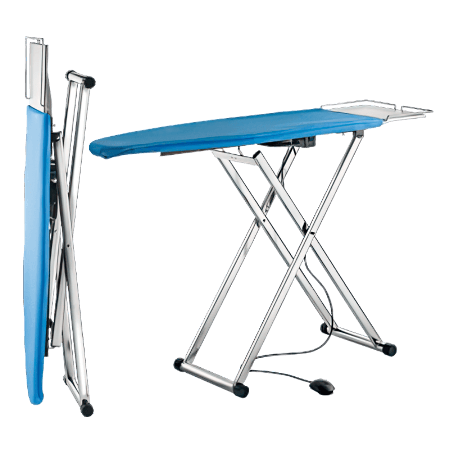 Bügeltisch Eolo Maxi, klappbar, verchromt, mit Tischheizung und Absaugung, 220V,