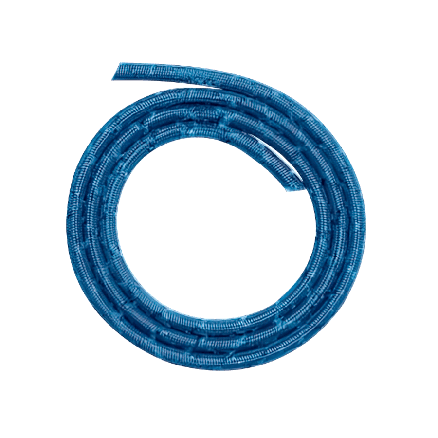 Dampfschlauch blau umflochten,  Silikon HT Premiumschlauch, 5 x 3,5mm mit Teflon