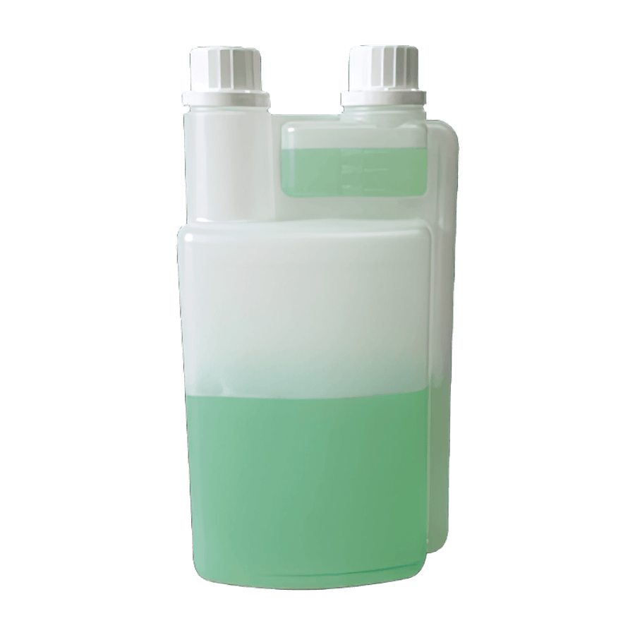 Dosierflasche 1000 ml / 60 ml Kunstoffflasche 1 Liter, mit 60 ml Dosierkammer