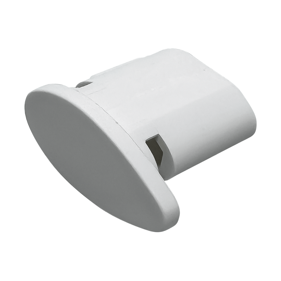 Endkappe, weiß für Ovalrohr 35x20mm, (Schutzkappe aus Kunststoff)