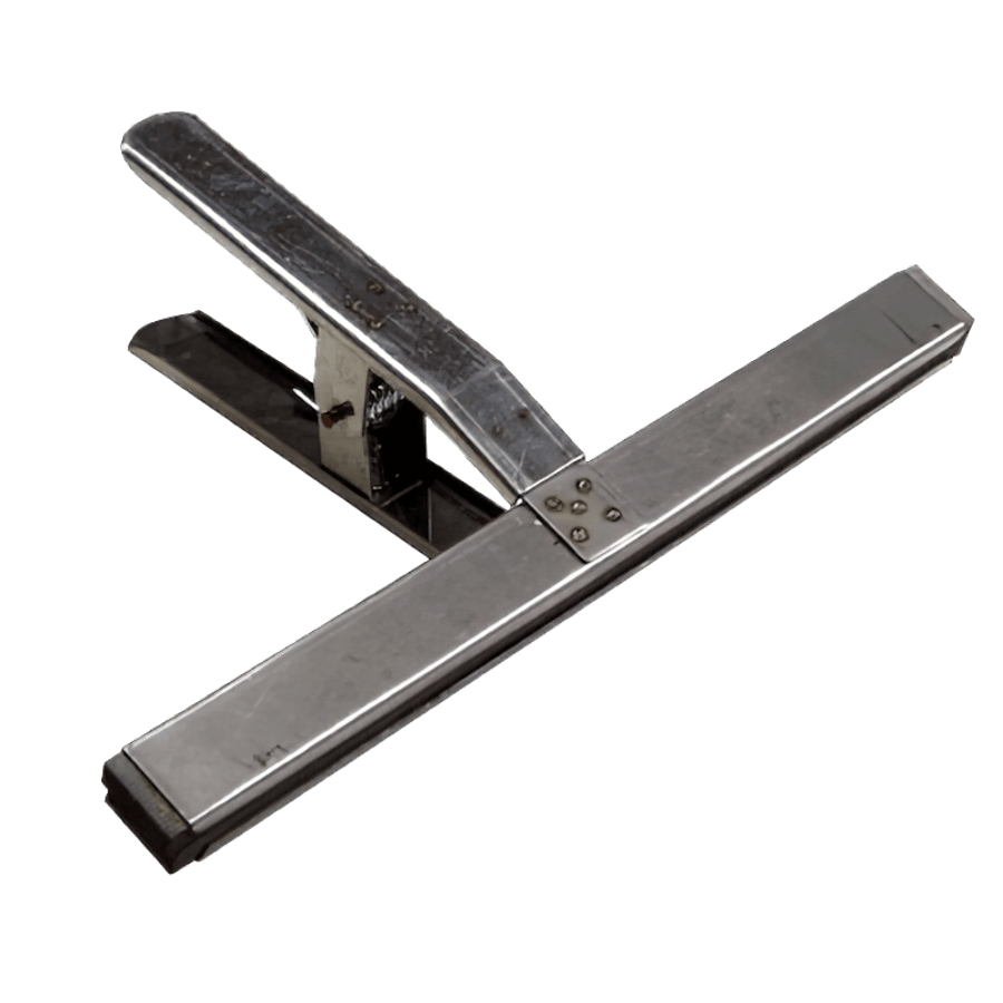 Faltenklammer quer T-Form für Hosentopper breit V2A, 30 x 3 cm