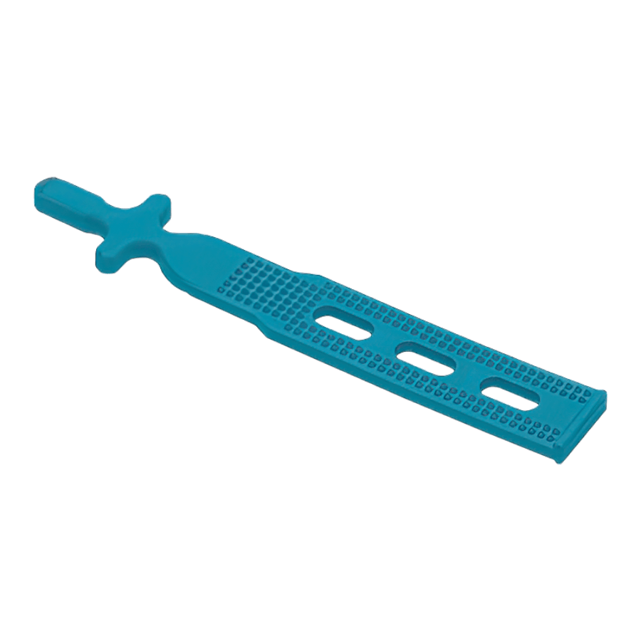 Gumminetzverschluß blau 3 Loch 180mm lang