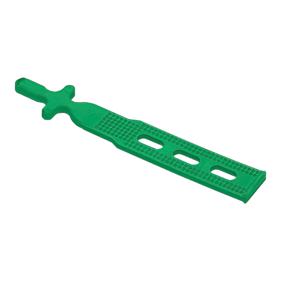 Gumminetzverschluß grün 3 Loch 180mm lang