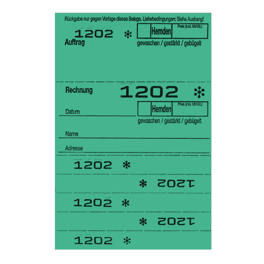 Hemdenblocks OHD 5 Abrisse d.grün, 20 Blocks a.50 Blatt 1-1.000 Neutral 20 Block