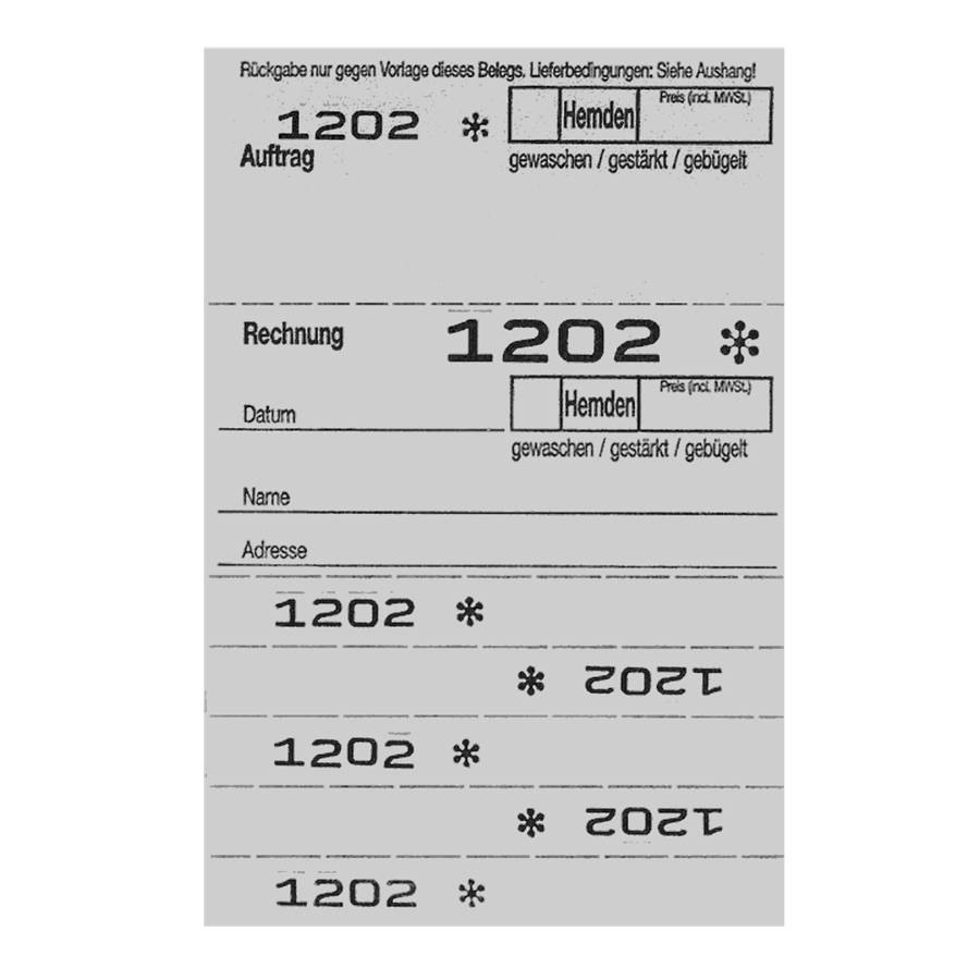 Hemdenblocks OHD 5 Abrisse grau, 20 Blocks a.50 Blatt 1-1.000 Neutral 20 Blocks