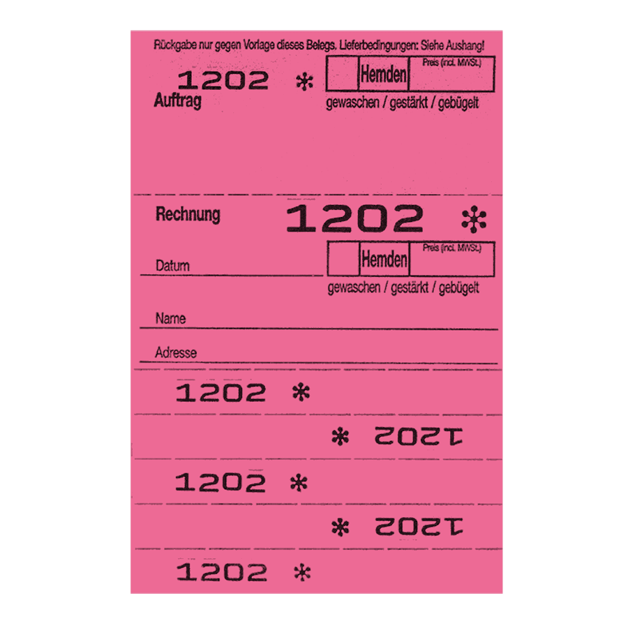 Hemdenblocks OHD 5 Abrisse rot, 20 Blocks a.50 Blatt 1-1.000 Neutral 20 Blocks 1