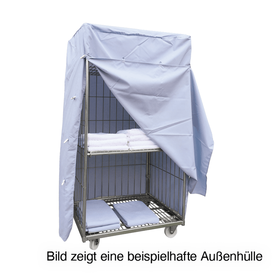 Hülle außen für  Rollbehälter Standard, hellblau, mit 5 Kunstst.-Knebeln, 100 %