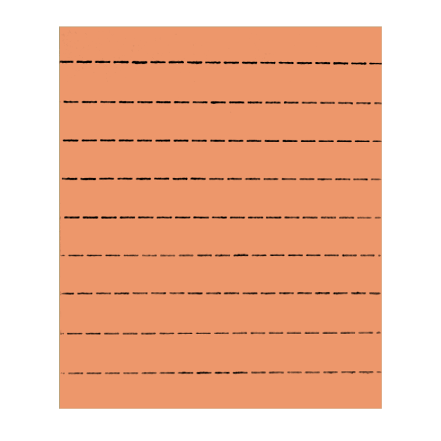 Knopflochstreifen orange ohne Nummerierung 10 Blocks à 1000 Abrisse, 10 x 80 mm