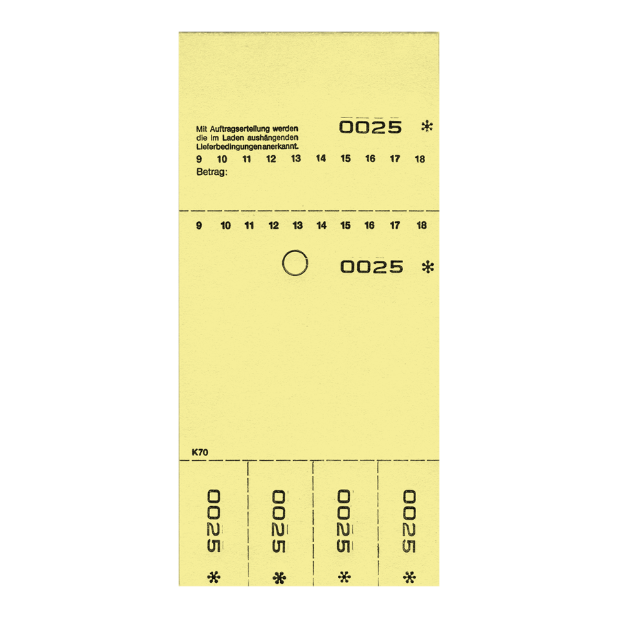 Kombi 7O gelb von 1-1.000, neutral
