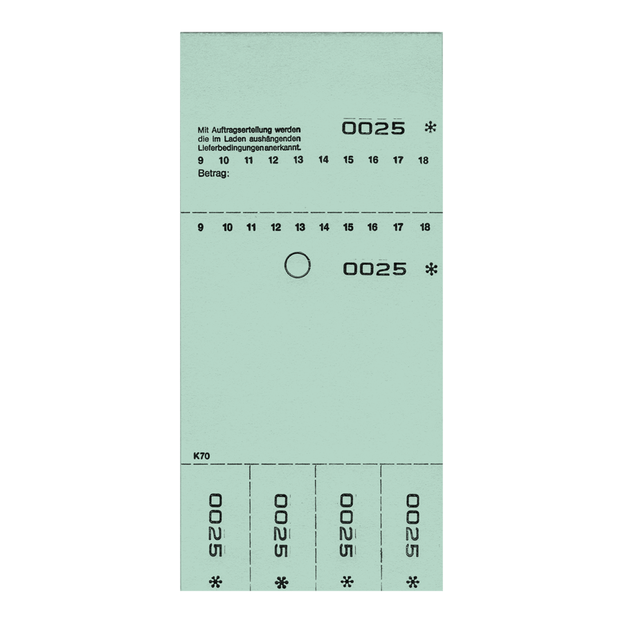 Kombi 7O h. grün von 1-1.000, neutral