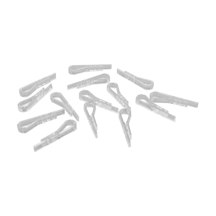 Konfektionsklammern, Kunststoff, transparent, groß (41,2 x 4,7 mm), 2000 Stück i