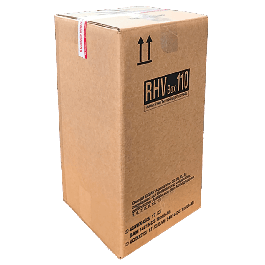 Leerkarton zur Filterentsorgung, Sicherheitskarton mit Aufsaugvlies, und festem