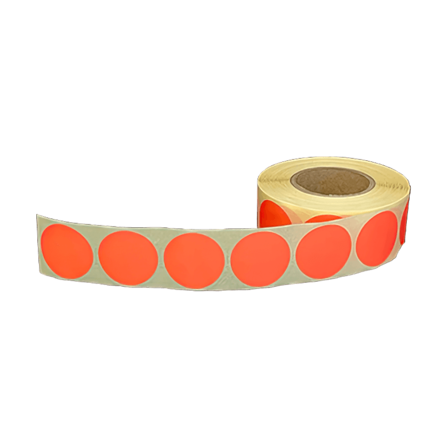 Markierungspunkte 30mm rot, 1000  Stück, Klebepunkte auf der Rolle, extra groß,