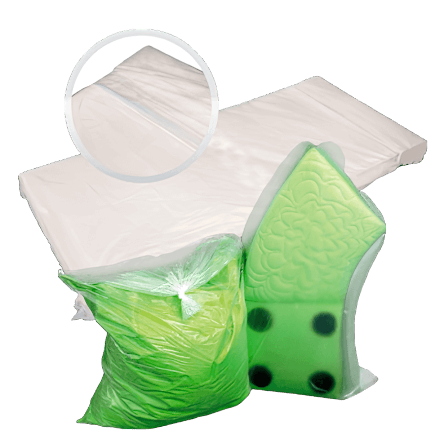 Matratzenverpackung, 120 x 250 cm, reißfeste HDPE Flachbeutel, transparent. 100