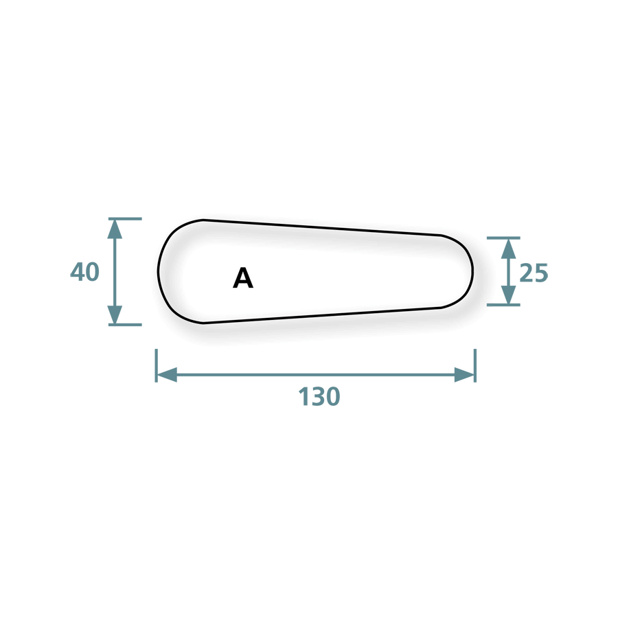 Nomex Bezug, blau 130x40x25cm(156.148A) für Bügeltisch
