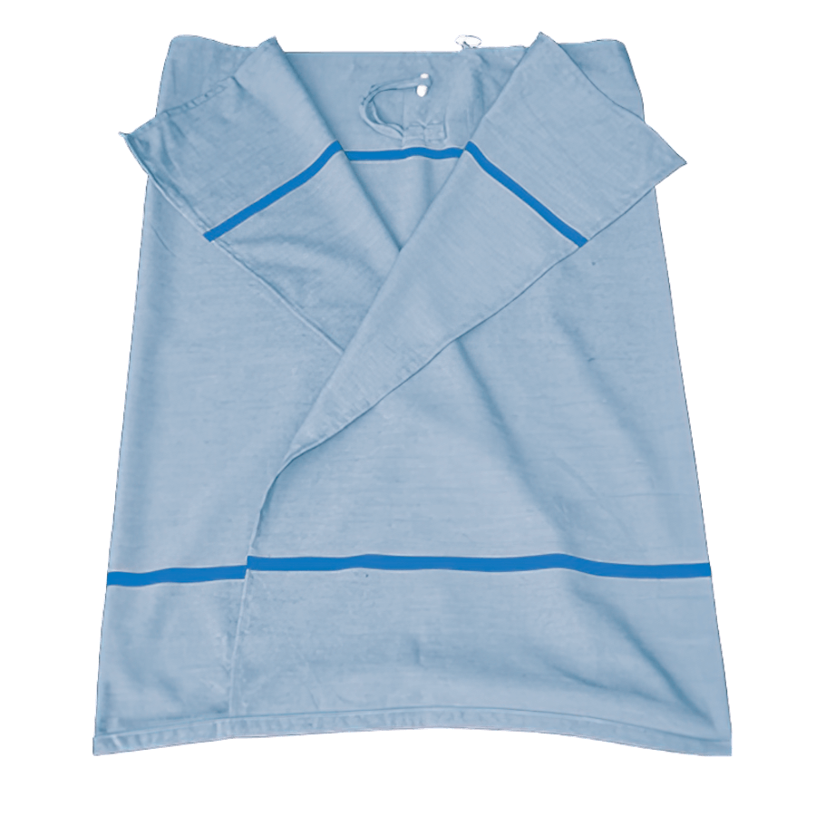 PES Wäschesack, blau, 3-Bahnen-Zuschnitt, 103x58cm mit Knebelverschluß, vollfarb