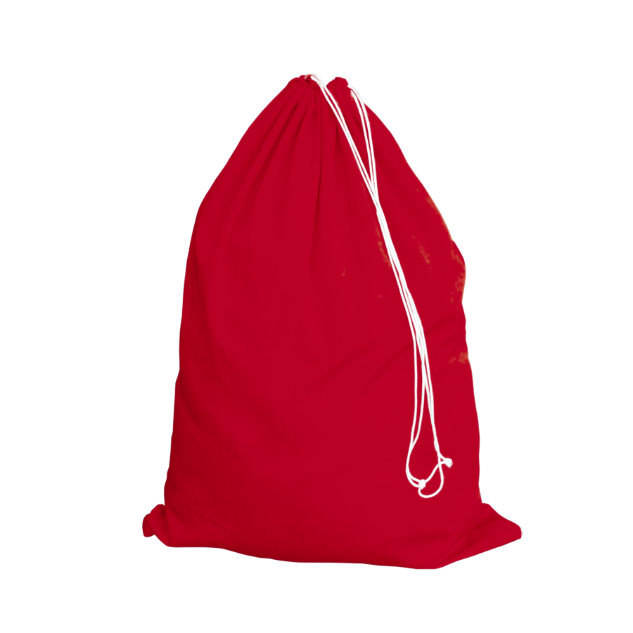 Polysack 80x110 rot mit Gegenzug-Perlonkordel