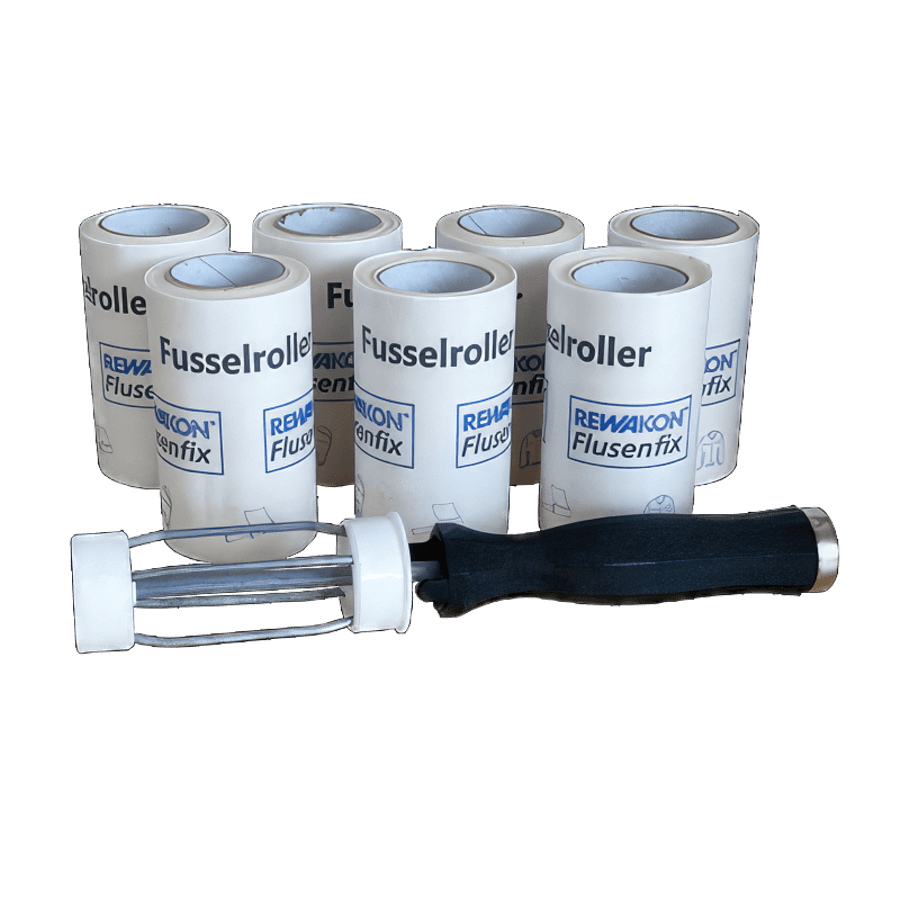 REWAKON Flusenfix Sparpaket: 7 Flusenrollen a 9 m + 1 Profi-Abroller