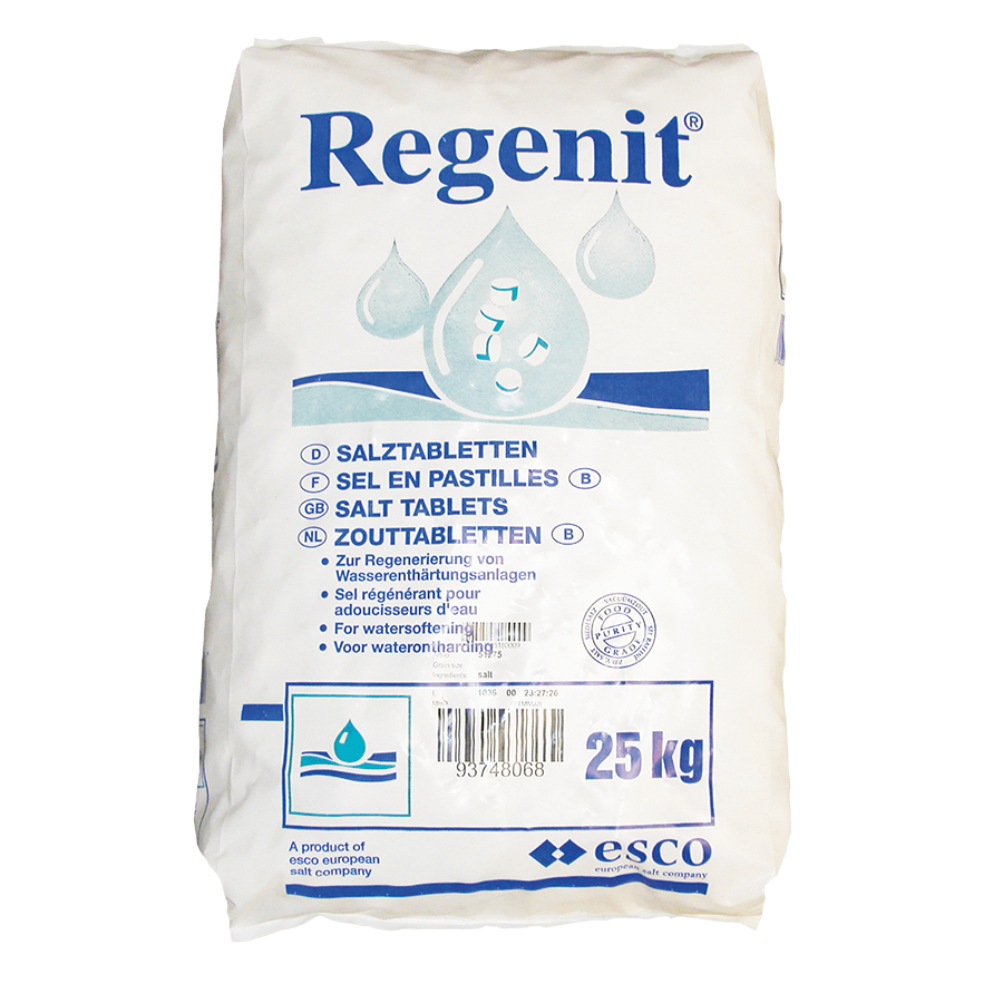 Regenit Salztabletten 25 kg, hochreines Qualitätssalz zur Wasserenthärtung nach