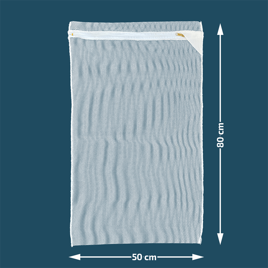 Reinigungsnetz 50x80 cm mit Reißverschluß feine Maschen