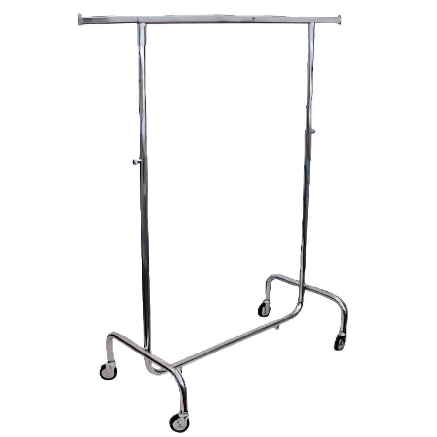 Rollständer verchromt Länge ca. 100cm, Höhenverstellbar 155-215 cm, 2 Auszieharm