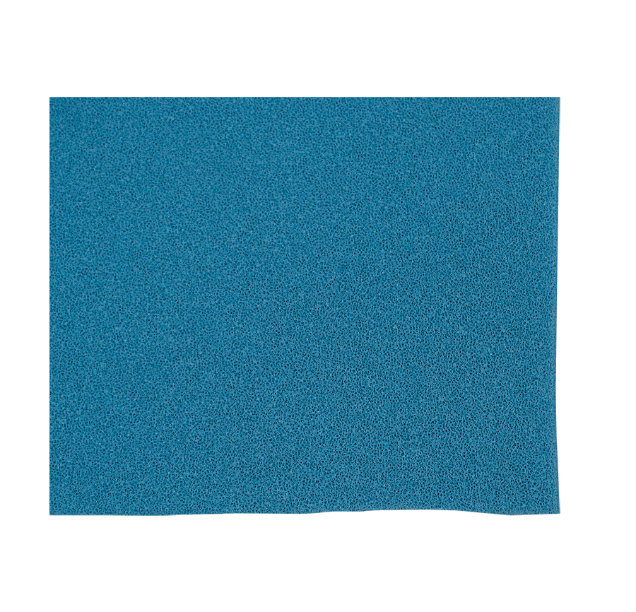 Silikonschaum 6 mm, 150cm breit blau, Meterware