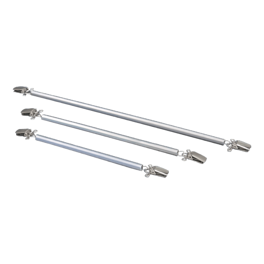 Spannfeder f. Bügelb. Satz (3 Stück) mit Clip 10cm, 15cm, 20cm