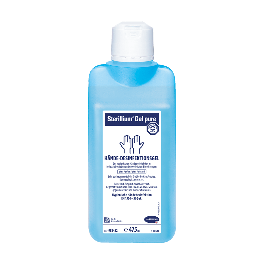 Sterillium Gel pure 475 ml, hochwirksames Händedesinfektions-Gel mit bewährtem P