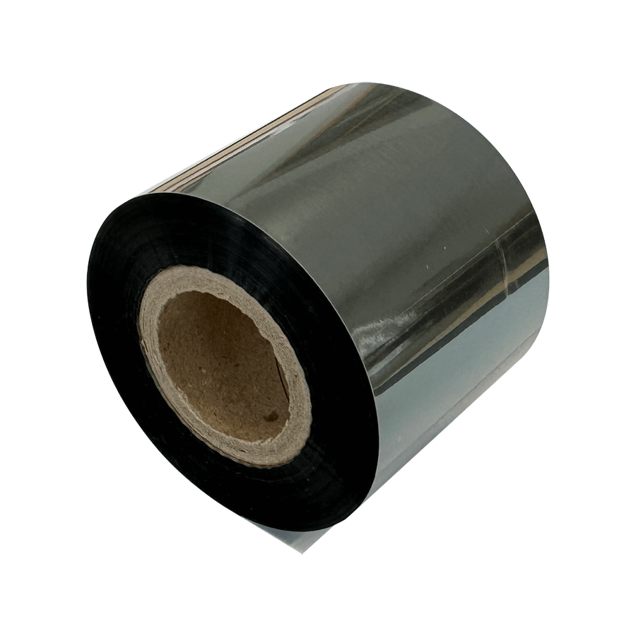 Thermotransferfolie schwarz 45 mm breit, 200 Meter, Kern ca. 2,5 cm