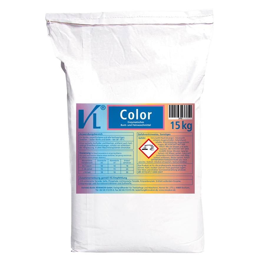VL-Color Pulver, professionelles, enzymatisches Bunt- und Feinwaschmittel, ohne