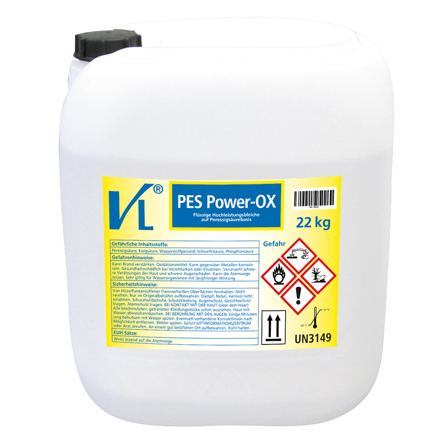 VL-PES Power-OX 22 kg, flüssige Hochleistungsbleiche auf Peressigsäurebasis