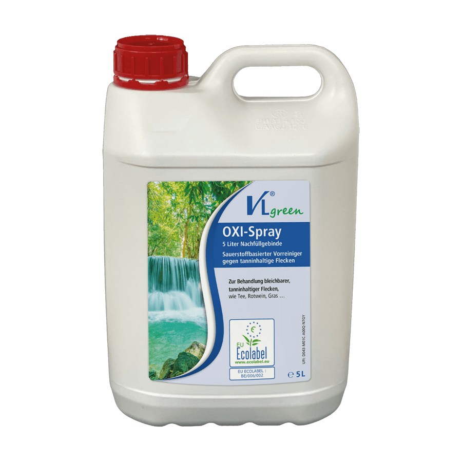 VLgreen OXI-SPRAY, 2x5 Liter, Vorreiniger auf Sauerstoffbasis f. bleichbare Verf