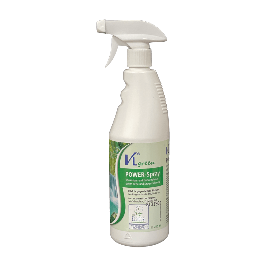 VLgreen POWER-SPRAY, Vorreiniger und Fleckentferner für Fettflecken und Kragensc
