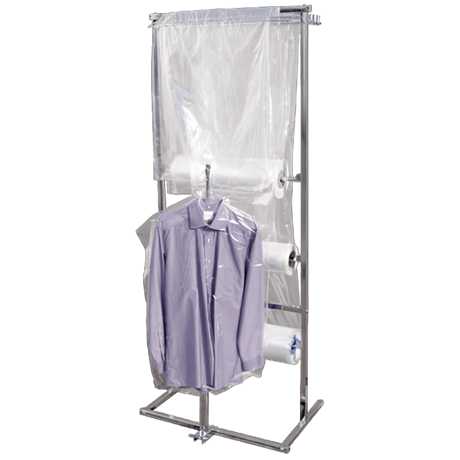 Verpackungsgerät manuell, für 3 Rollen Abrissfolie mit Ständer Maße: 50 cm tief,