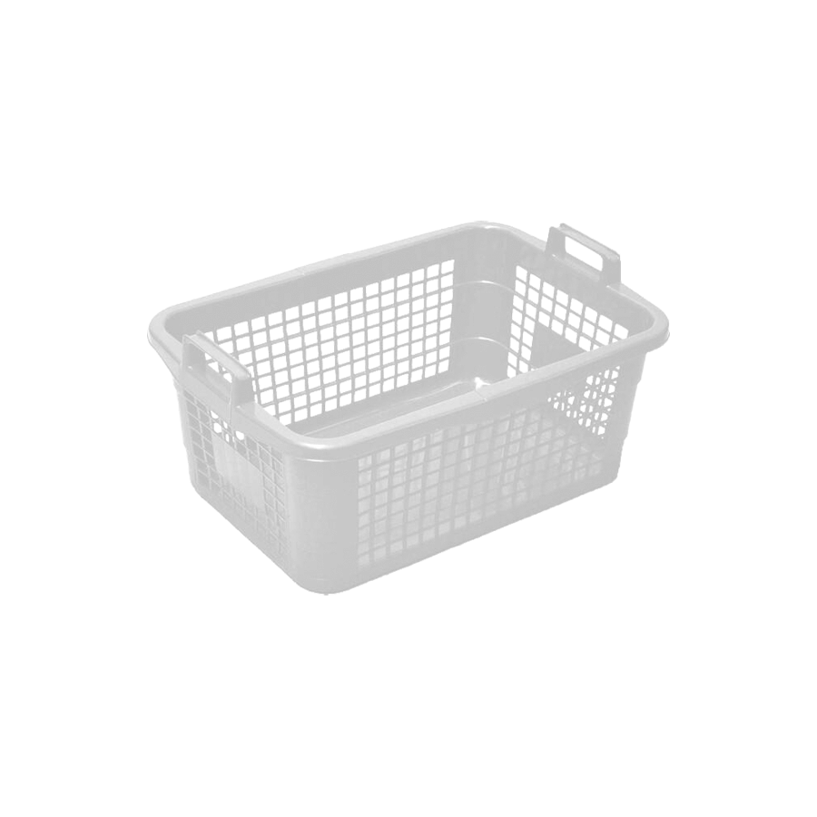 Wäschekorb, 45 l, weiß 62 x 43 x 25 cm, stabile Ausführung