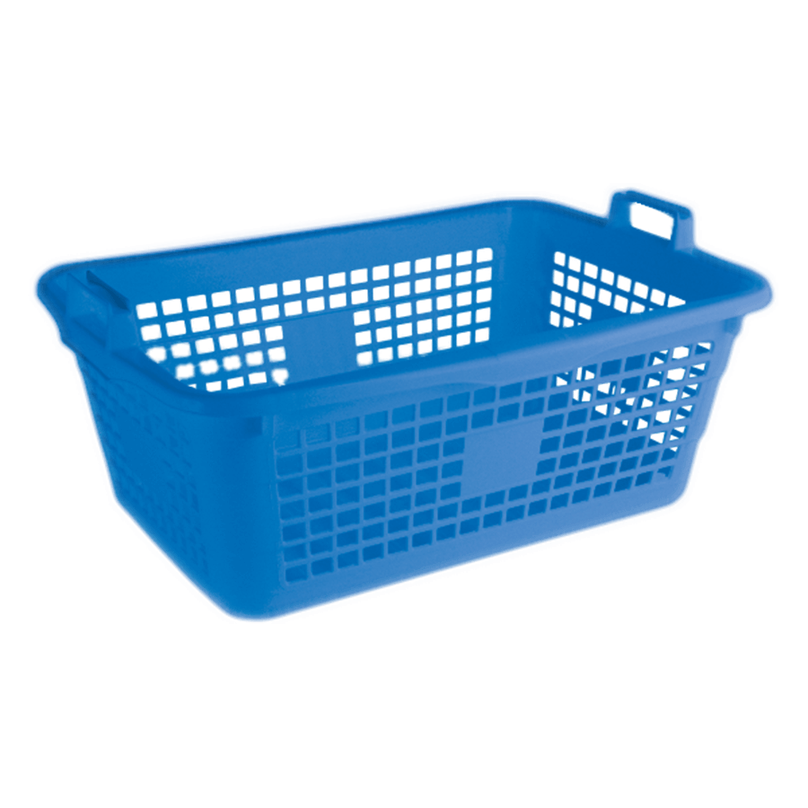 Wäschekorb, 85 l, blau 80 x 55 x 30 cm, stabile Ausführung