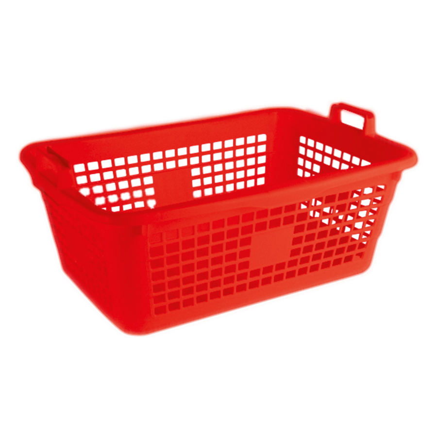 Wäschekorb, 85 l, rot 80 x 55 x 30 cm, stabile Ausführung