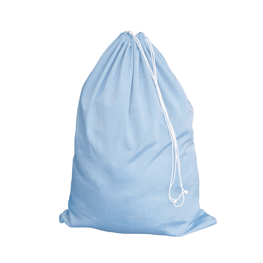 Wäschesack 80x110 cm mit Gegenzug-Perlonkordel Farbe: uni blau, Material Polyest