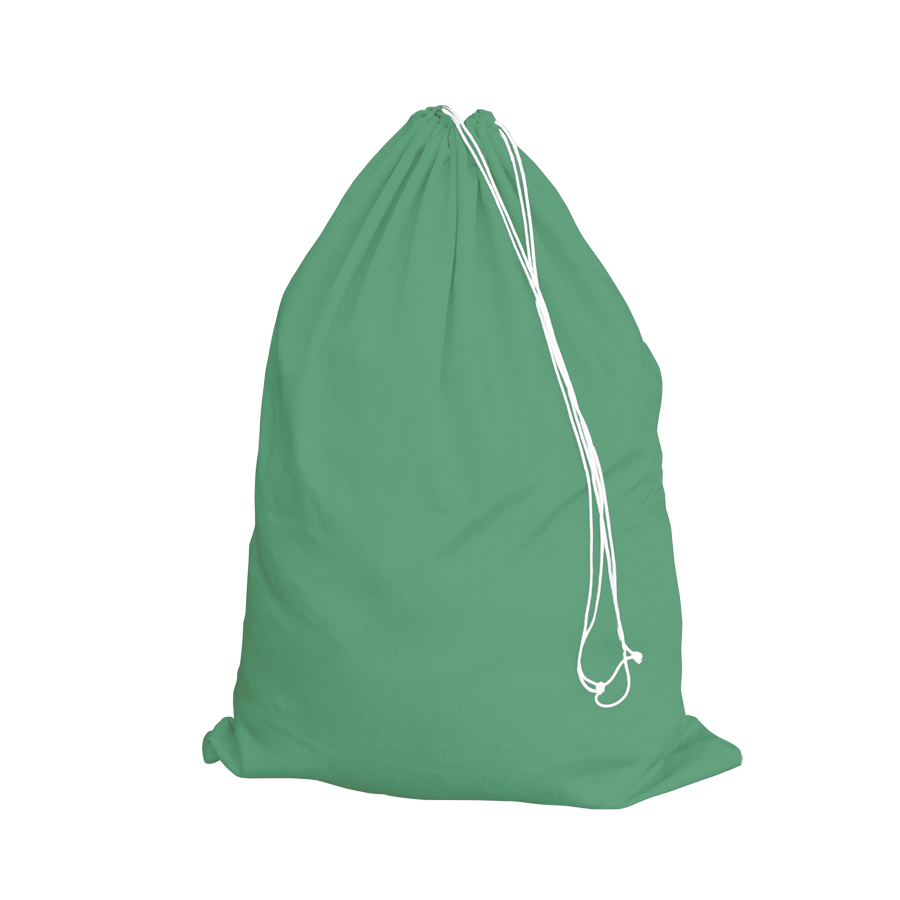 Wäschesack 80x110 cm mit Gegenzug-Perlonkordel Farbe: uni grün, Material Polyest