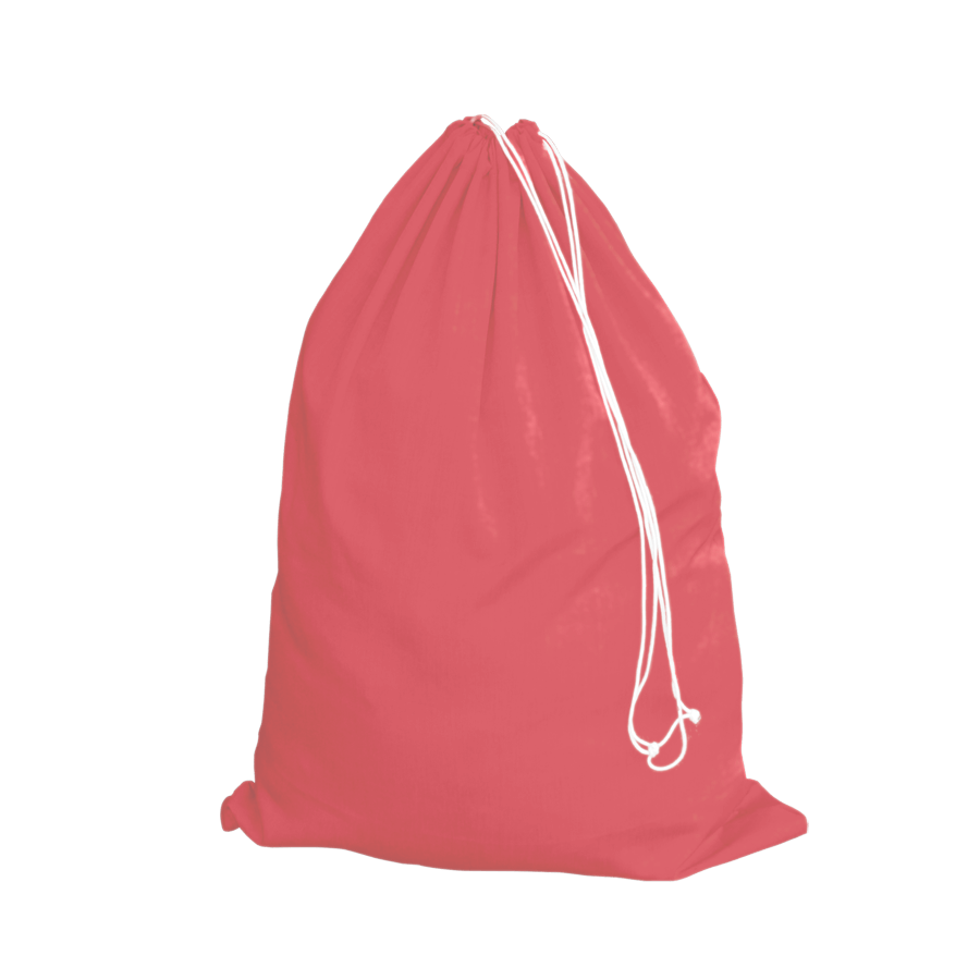 Wäschesack 80x110 cm mit Gegenzug-Perlonkordel Farbe: uni rot, Material Polyeste