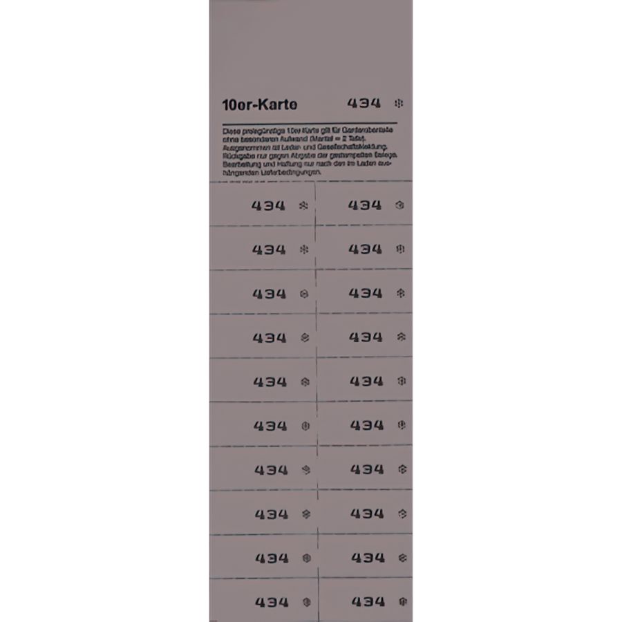 Zehnerkarten 20 Abrisse grau 20 Blocks Neutral 1-1000