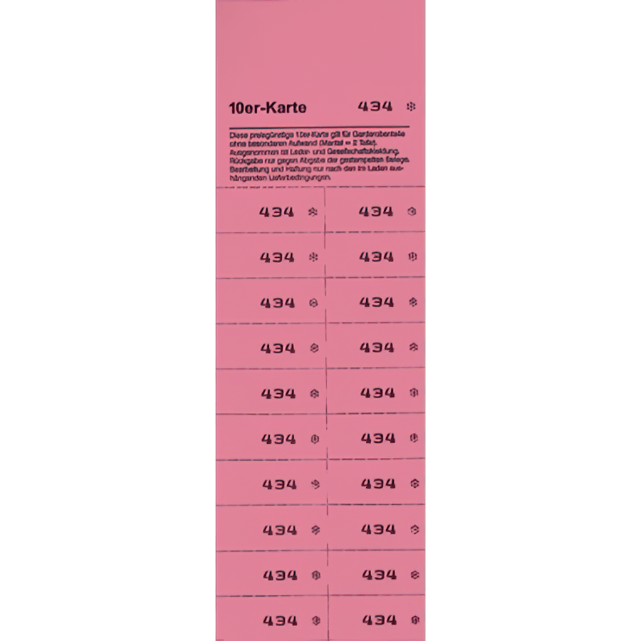 Zehnerkarten 20 Abrisse rosa 20 Blocks Neutral 1-1000