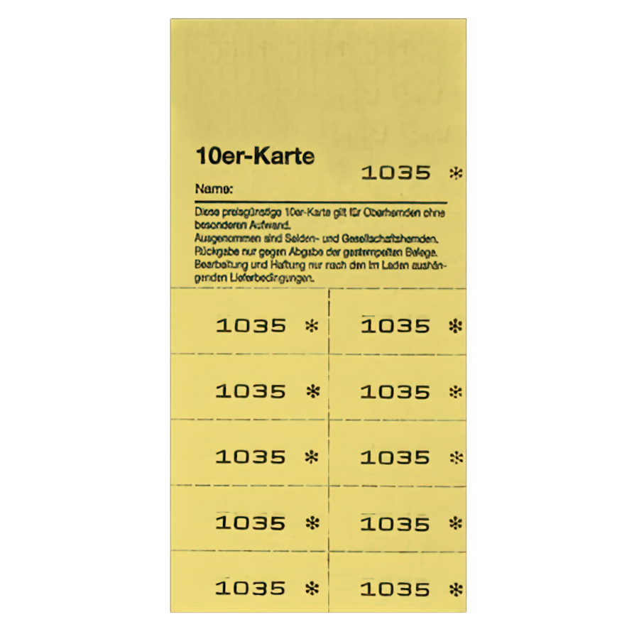 Zehnerkarten Block Farbe gelb 17,1x8,1cm 20 Blocks Neutral 1-1000 mit 10 Abrisse